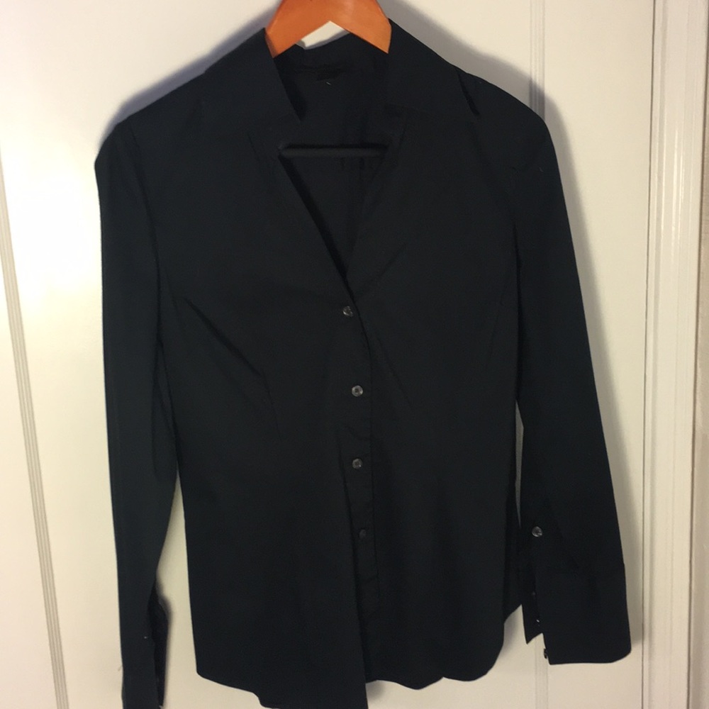 Express black button down shirt blouse - Picture 3 of 7